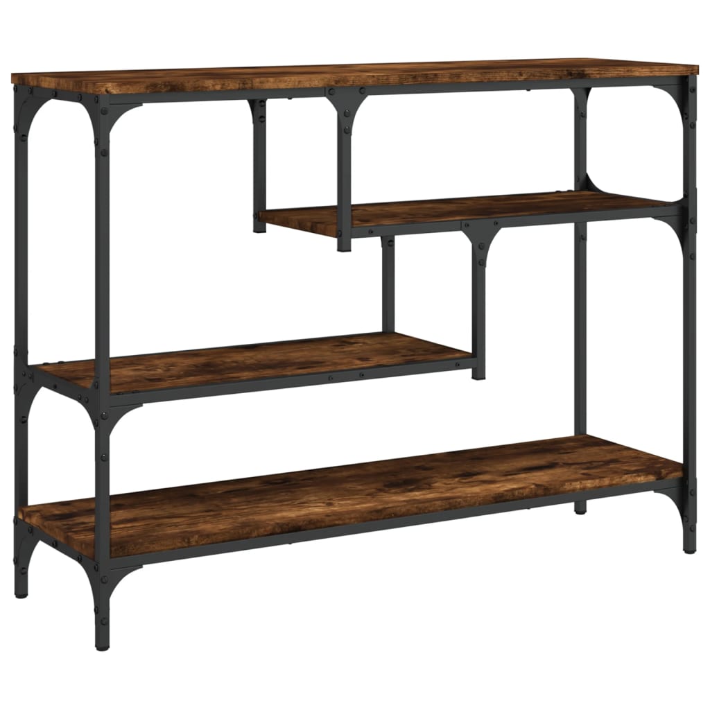 vidaXL Console Table Smoked Oak 100x30x75 cm Engineered Wood 2