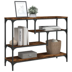 vidaXL Console Table Smoked Oak 100x30x75 cm Engineered Wood 4