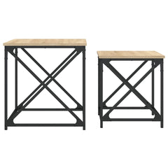 vidaXL Nesting Coffee Tables 2 pcs Sonoma Oak Engineered Wood 5