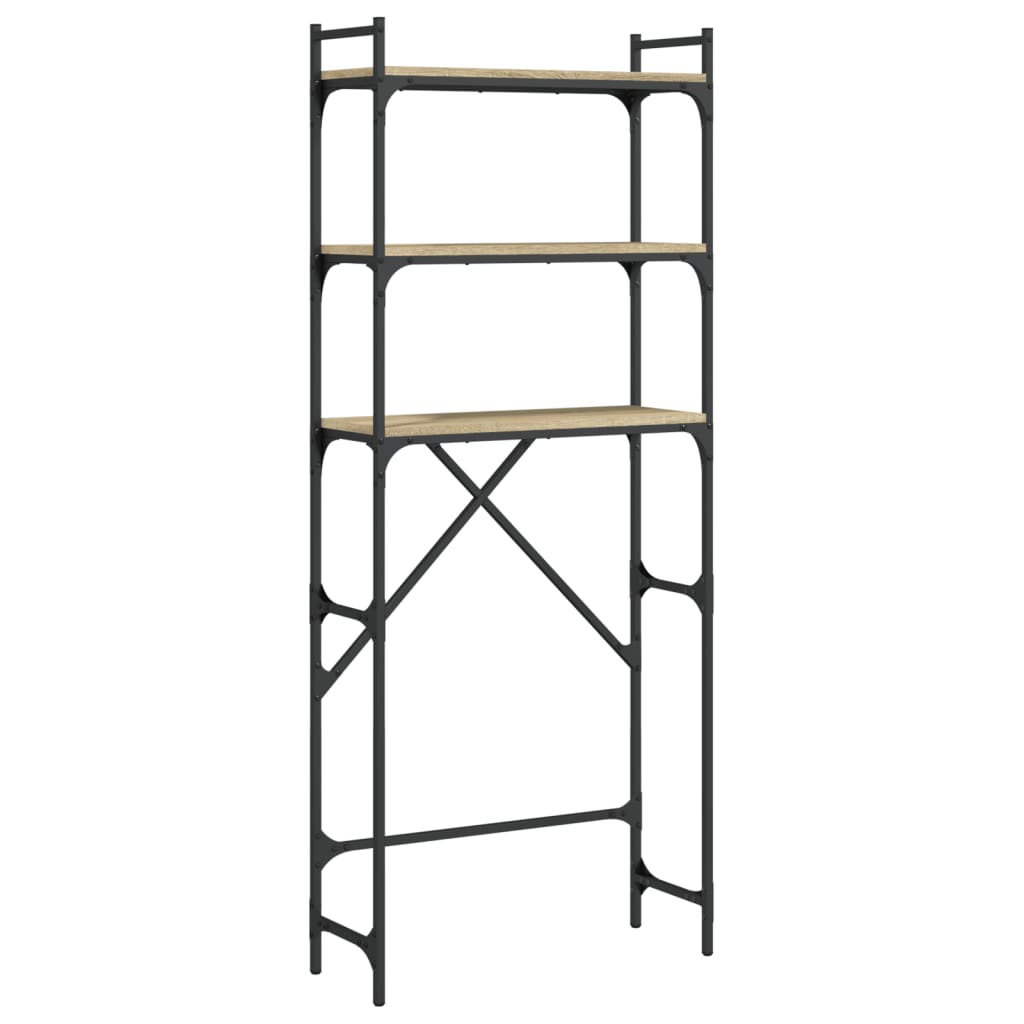 vidaXL Washing Machine Shelf Sonoma Oak 67x25x163 cm Engineered Wood 2