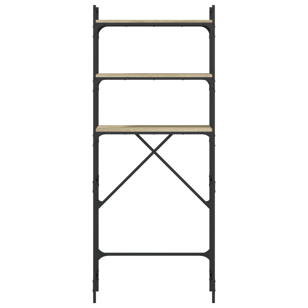 vidaXL Washing Machine Shelf Sonoma Oak 67x25x163 cm Engineered Wood 6