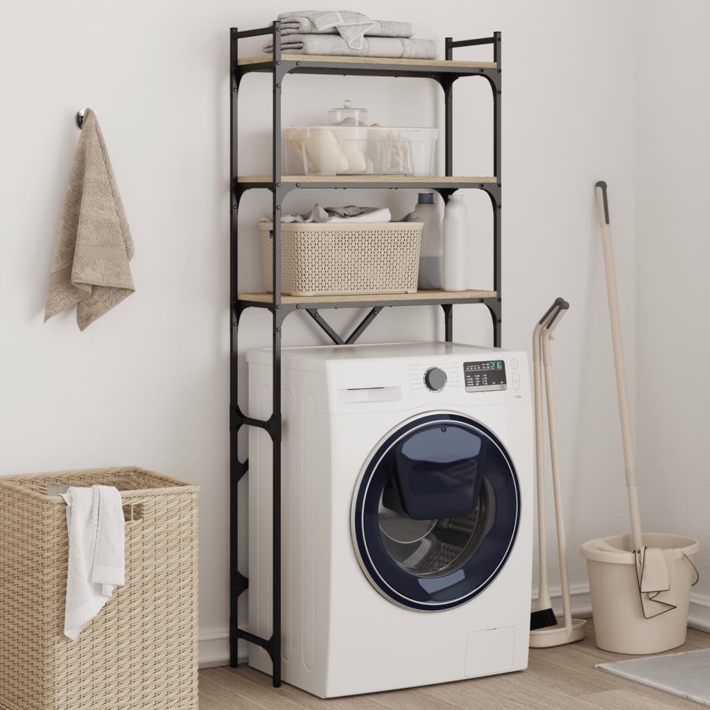 vidaXL Washing Machine Shelf Sonoma Oak 67x25x163 cm Engineered Wood 1