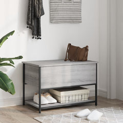 vidaXL Storage Bench Grey Sonoma 70x42.5x47 cm Engineered Wood 3