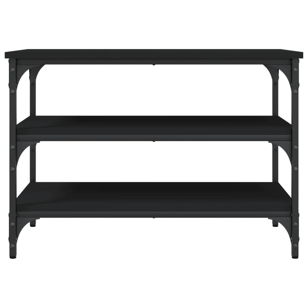 vidaXL Shoe Bench Black 70x38.5x49 cm Engineered Wood 5