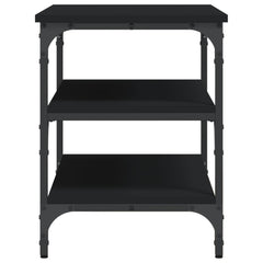 vidaXL Shoe Bench Black 70x38.5x49 cm Engineered Wood 6