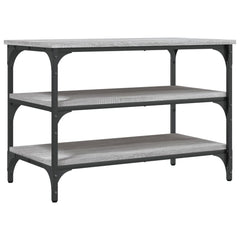 vidaXL Shoe Bench Grey Sonoma 70x38.5x49 cm Engineered Wood 2