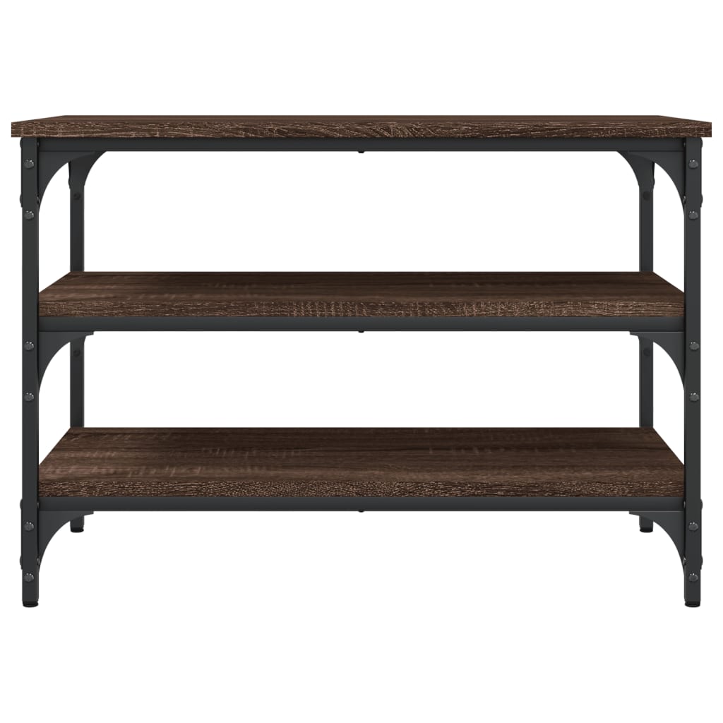 vidaXL Shoe Bench Brown Oak 70x38.5x49 cm Engineered Wood 5