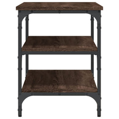 vidaXL Shoe Bench Brown Oak 70x38.5x49 cm Engineered Wood 6