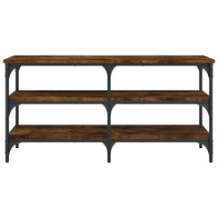vidaXL Shoe Bench Smoked Oak 100x38.5x49 cm Engineered Wood 5