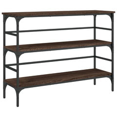 vidaXL Console Table Brown Oak 100x32x75 cm Engineered Wood 2