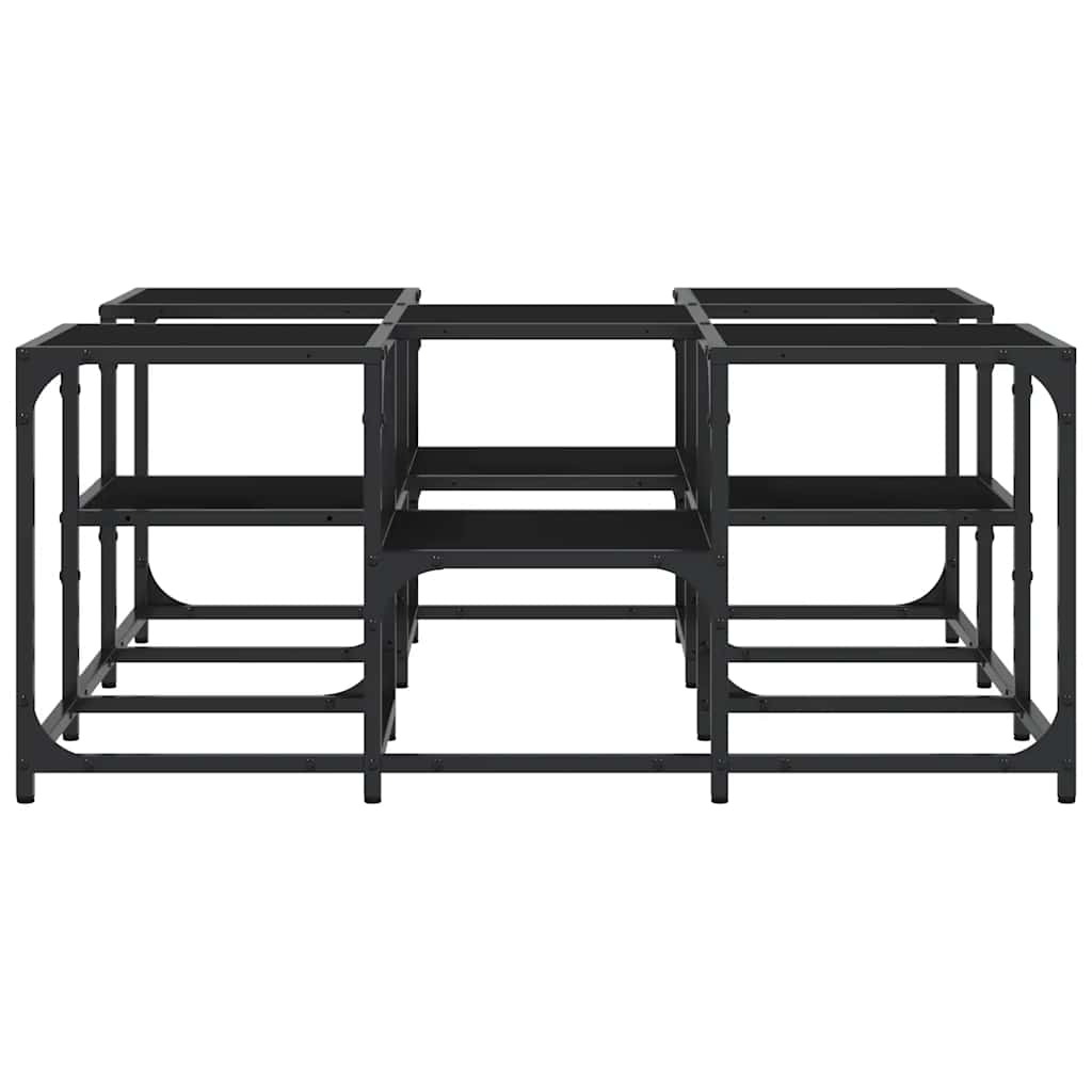 vidaXL Coffee Table Black 91x91x40 cm Engineered Wood 5