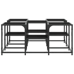 vidaXL Coffee Table Black 91x91x40 cm Engineered Wood 6