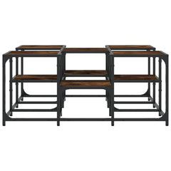 vidaXL Coffee Table Smoked Oak 91x91x40 cm Engineered Wood 5