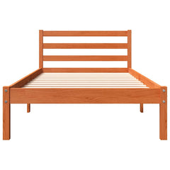 vidaXL Bed Frame | Wax Brown | Solid pine wood | Single | Durable | Bed Frame 4