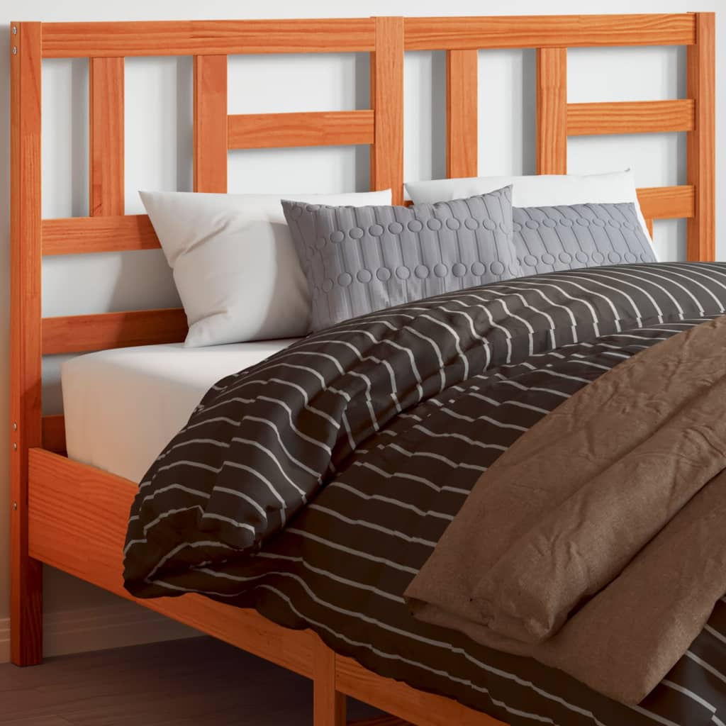 vidaXL Headboard Wax Brown 150 cm Solid Wood Pine 1