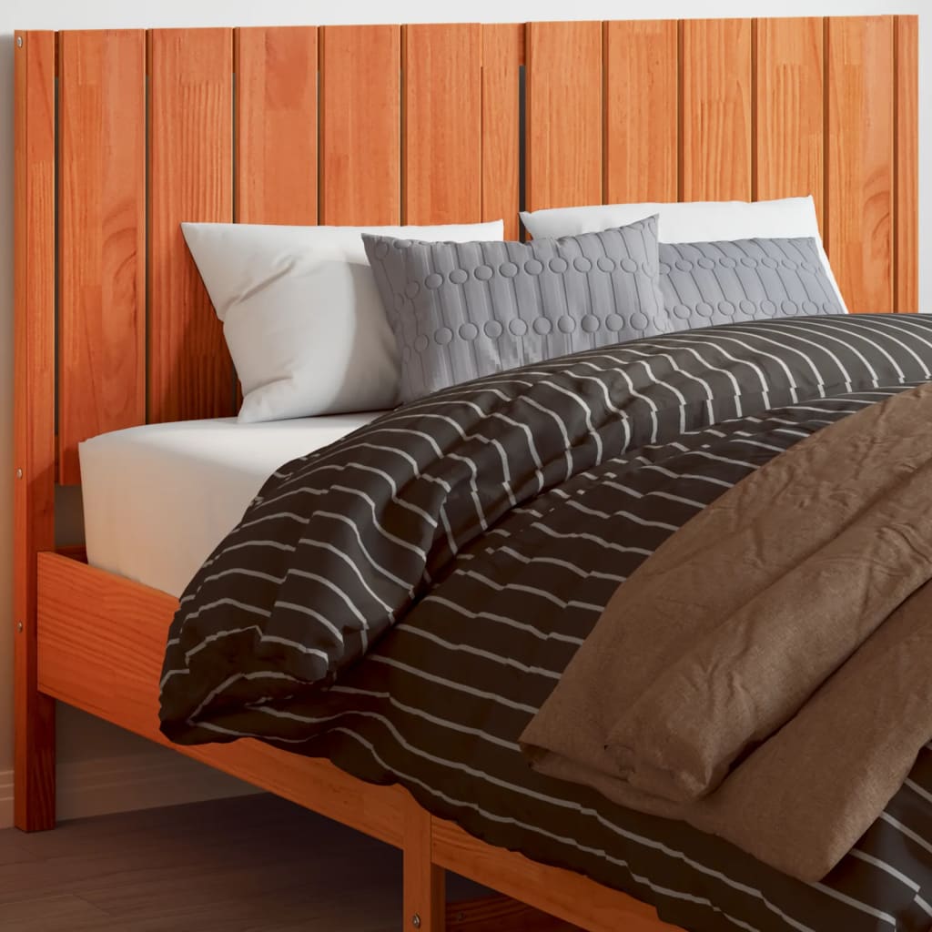 vidaXL Headboard Wax Brown 135 cm Solid Wood Pine 1