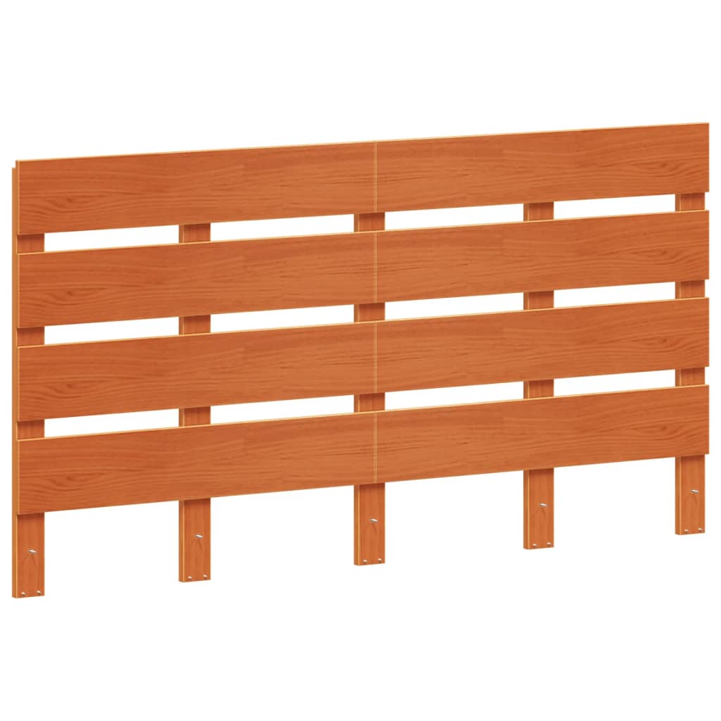vidaXL Headboard Wax Brown 150 cm Solid Wood Pine 2