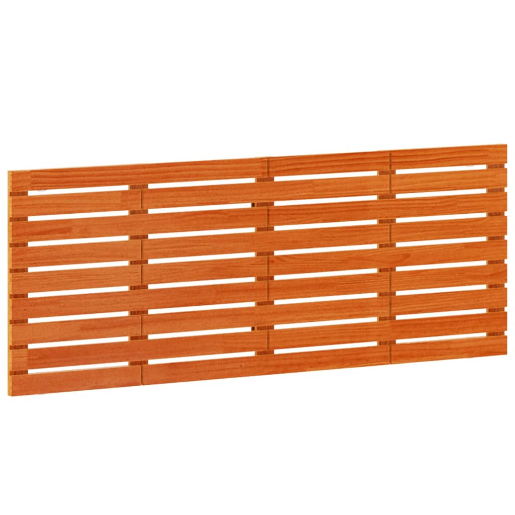 vidaXL Wall Headboard Brown 166x3x63 cm Solid Wood Pine 2