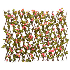vidaXL Artificial Ivy Trellis Expandable Dark Pink 180x60 cm 2