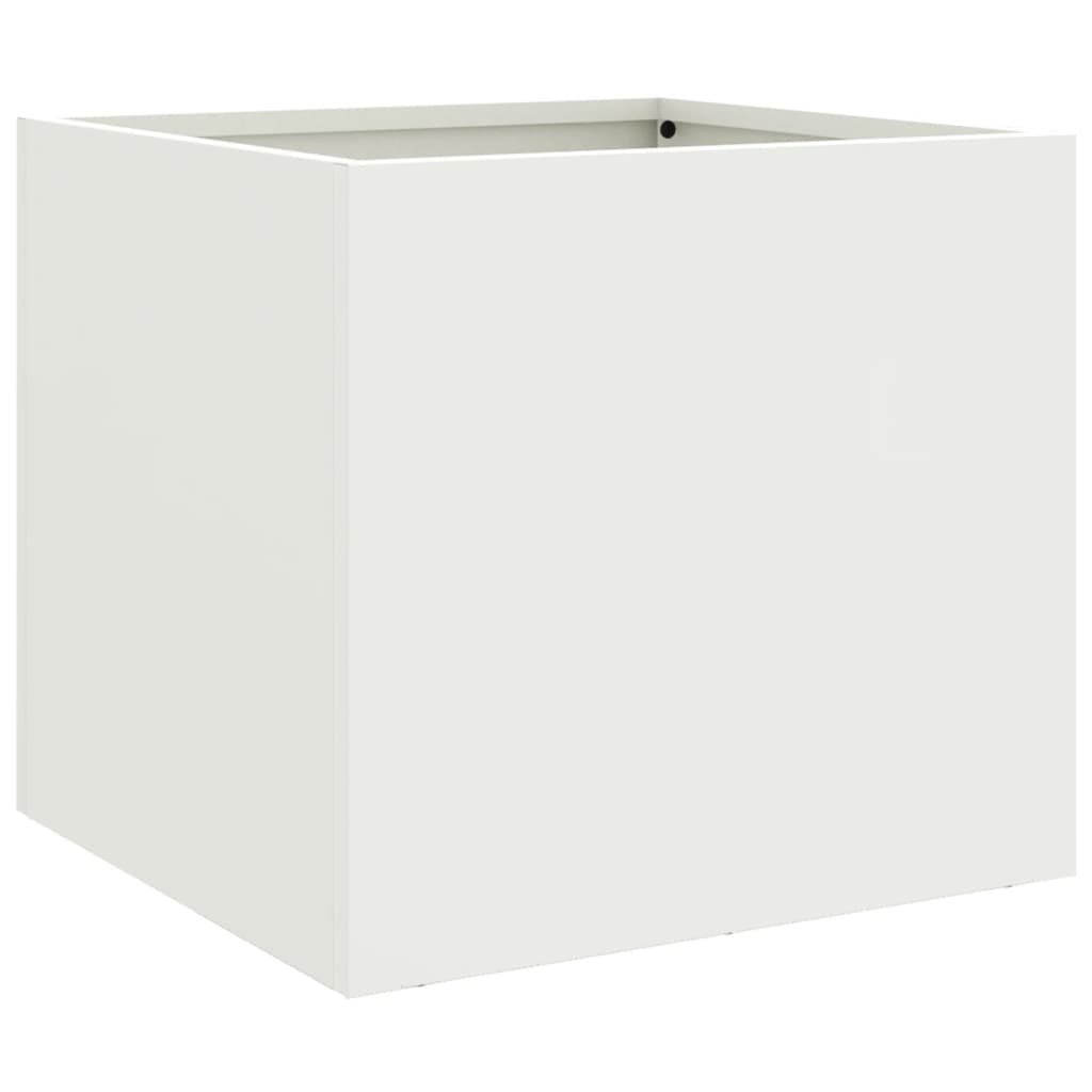 vidaXL Planter White 32x30x29 cm Steel 2