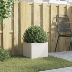 vidaXL Planter White 32x30x29 cm Steel 3