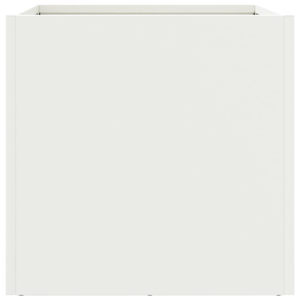 vidaXL Planter White 32x30x29 cm Steel 6