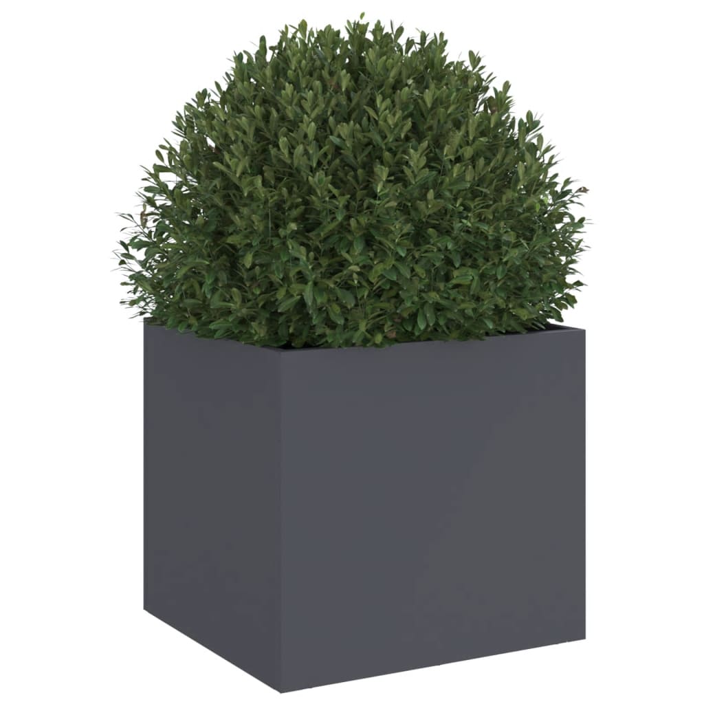 vidaXL Planter Anthracite 32x30x29 cm Steel 4