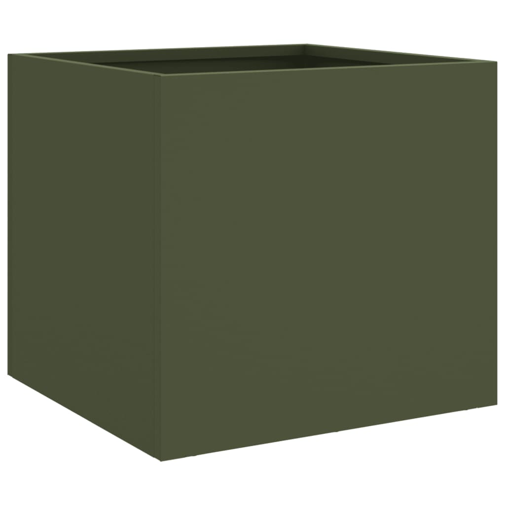 vidaXL Planter Olive Green 32x30x29 cm Steel 2