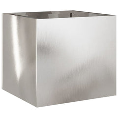 Garden Planter Silver 2 pcs Stainless Steel Depth 30 cm 32 cm 29 cm