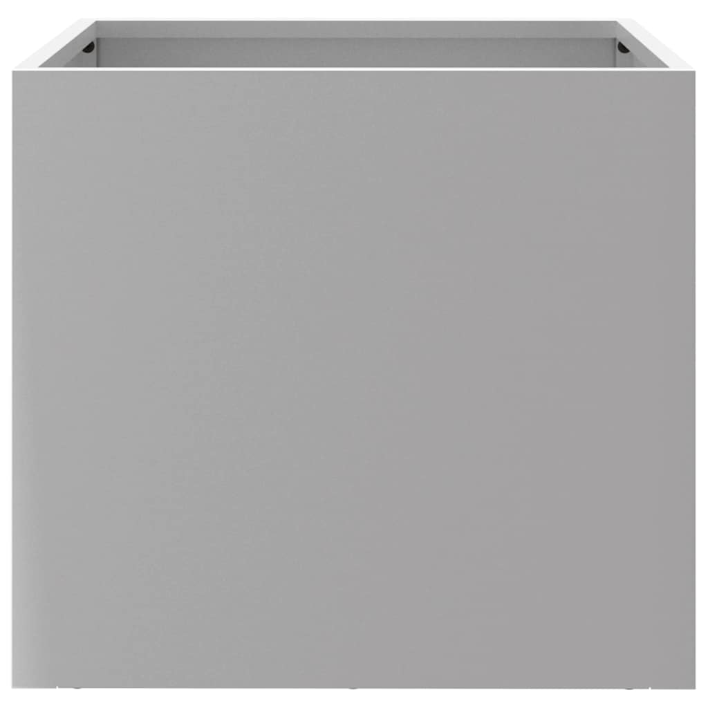 vidaXL Planters 2 pcs Silver 32x30x29 cm Galvanised Steel 6