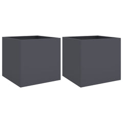 Garden Planter 2 pcs Anthracite Depth 40 cm 42 cm 39 cm