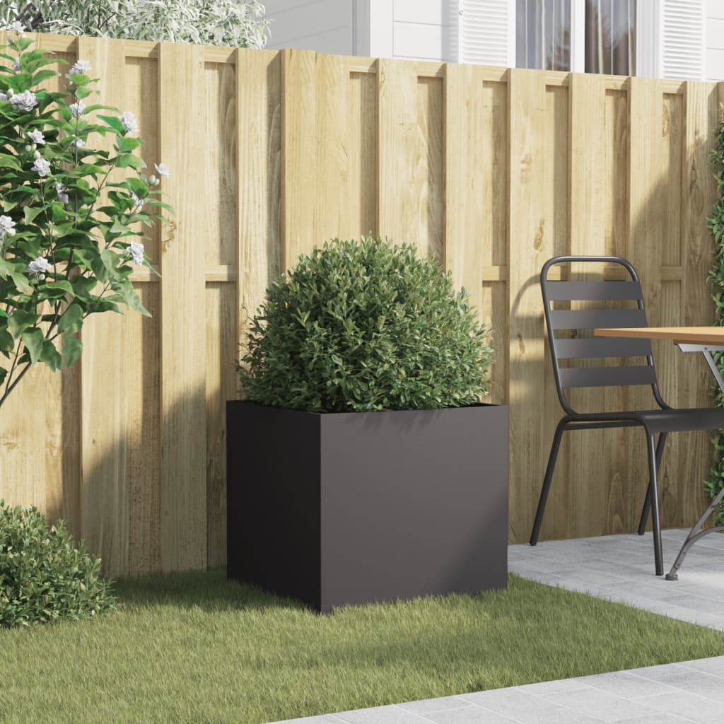 vidaXL Planter Black 49x47x46 cm Steel 3