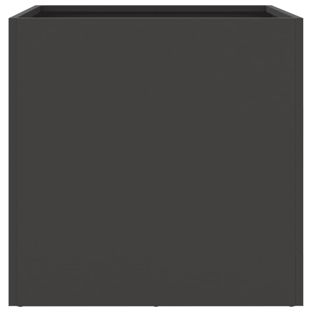 vidaXL Planters 2 pcs Black 49x47x46 cm Steel 6