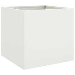 Planter Steel White Height 46 cm 49 cm