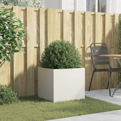 Planter Steel White Height 46 cm 49 cm