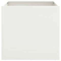 Planter Steel White Height 46 cm 49 cm