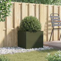vidaXL Planter Olive Green 49x47x46 cm Steel 3