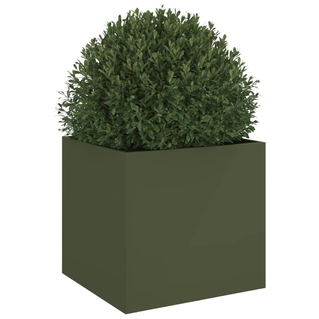 vidaXL Planter Olive Green 49x47x46 cm Steel 4