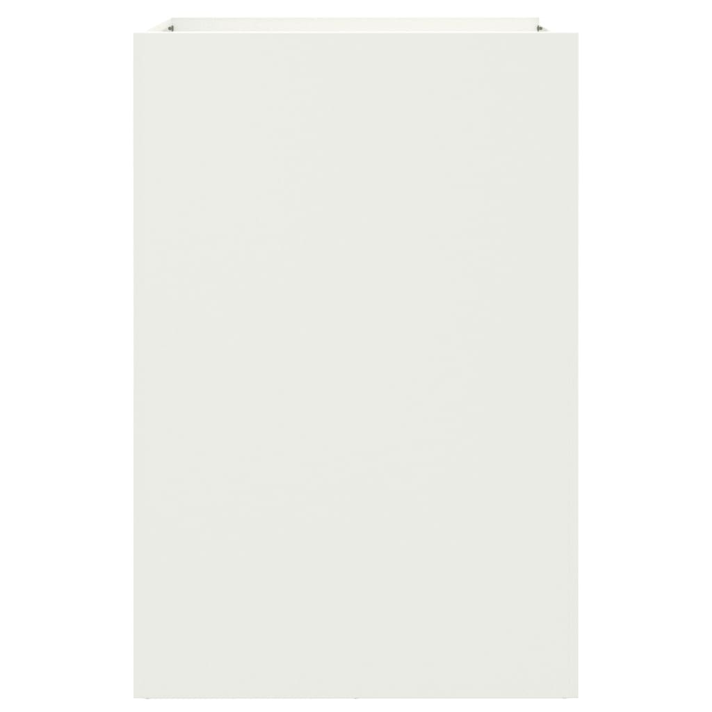 vidaXL Planter White 52x48x75 cm Steel 5