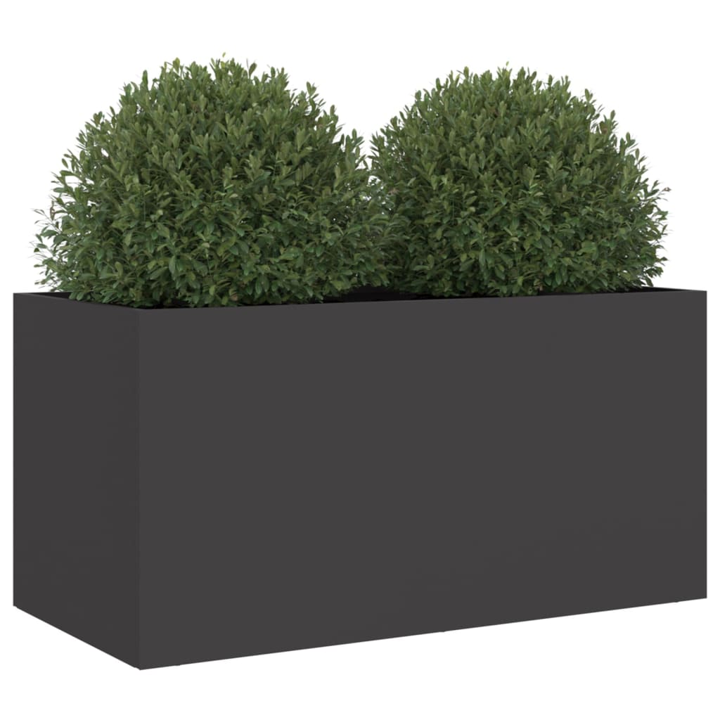 vidaXL Planter Black 62x30x29 cm Steel 4