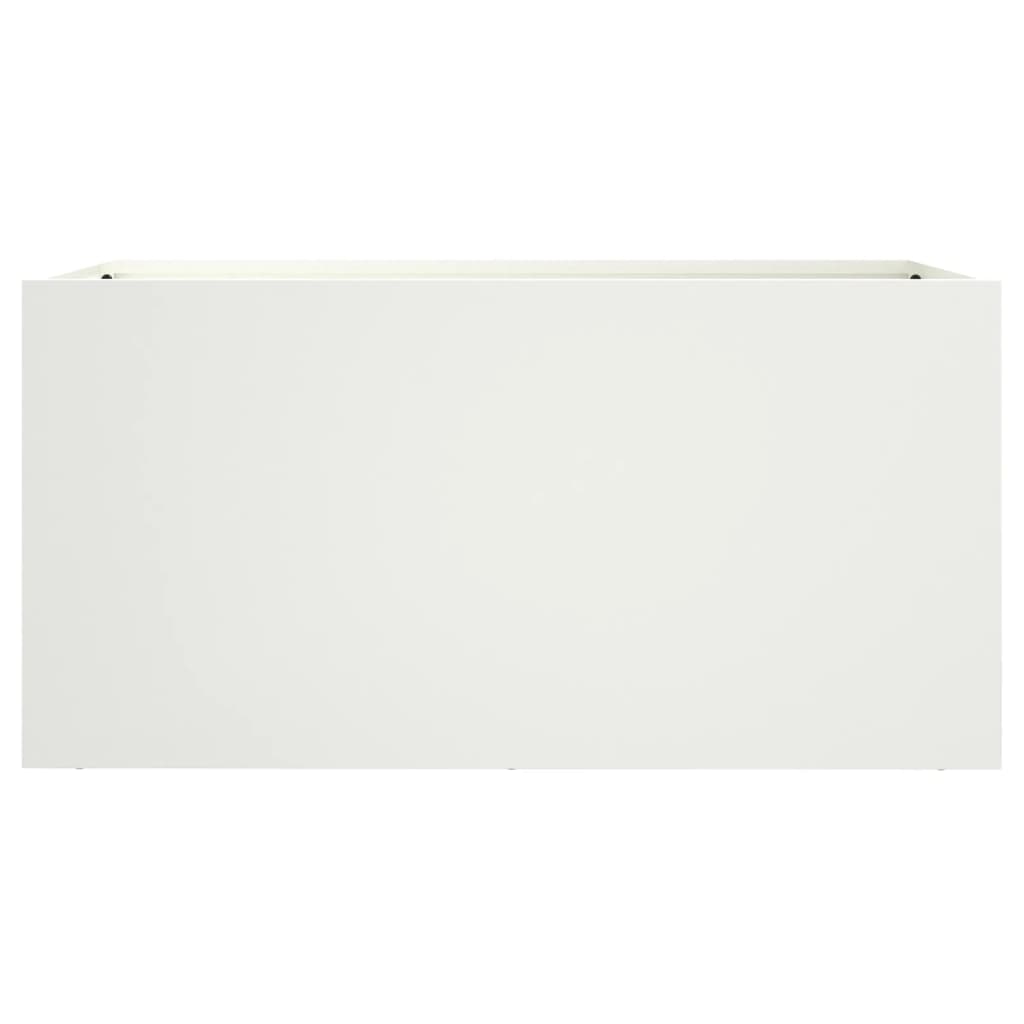 vidaXL Planter White 62x30x29 cm Steel 4