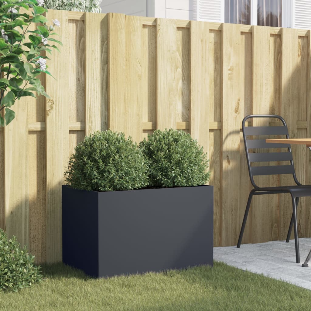 vidaXL Planter Anthracite 62x40x39 cm Steel 3