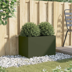 vidaXL Planter Olive Green 62x40x39 cm Steel 3