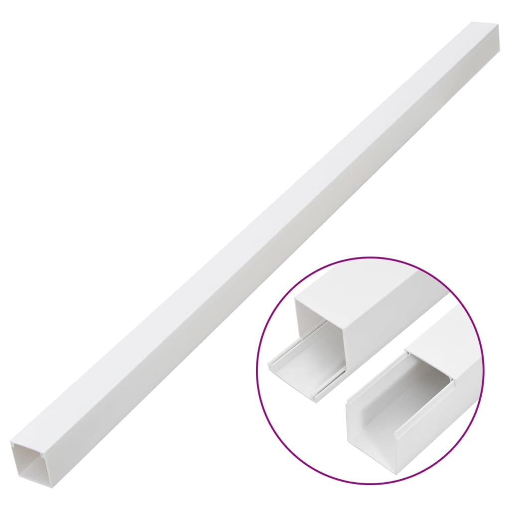 vidaXL Cable Trunking 100x60 mm 10 m PVC 3