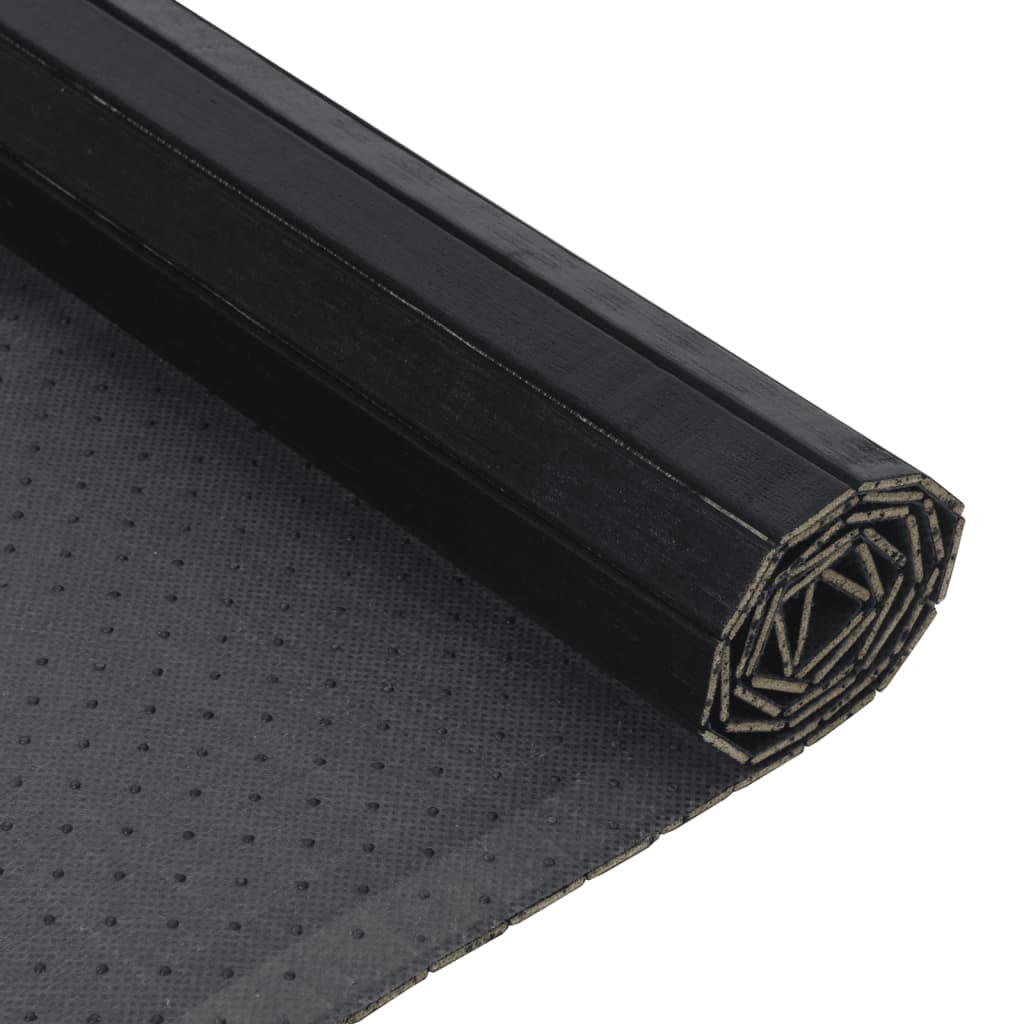 vidaXL Rug Rectangular Black 60x400 cm Bamboo 5