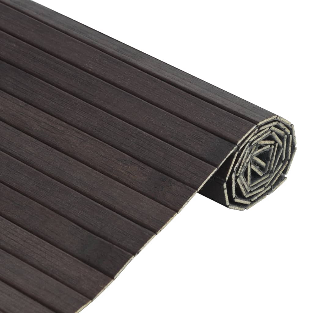 vidaXL Rug Rectangular Dark Brown 60x500 cm Bamboo 4