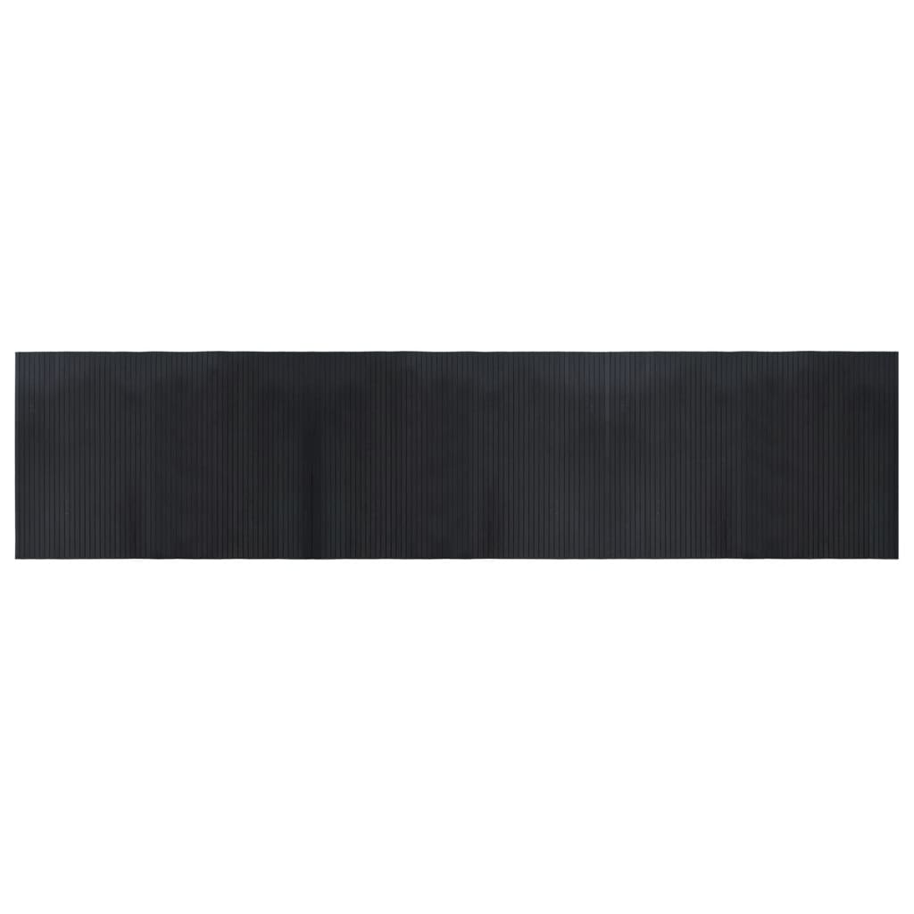 vidaXL Rug Rectangular Black 70x300 cm Bamboo 2