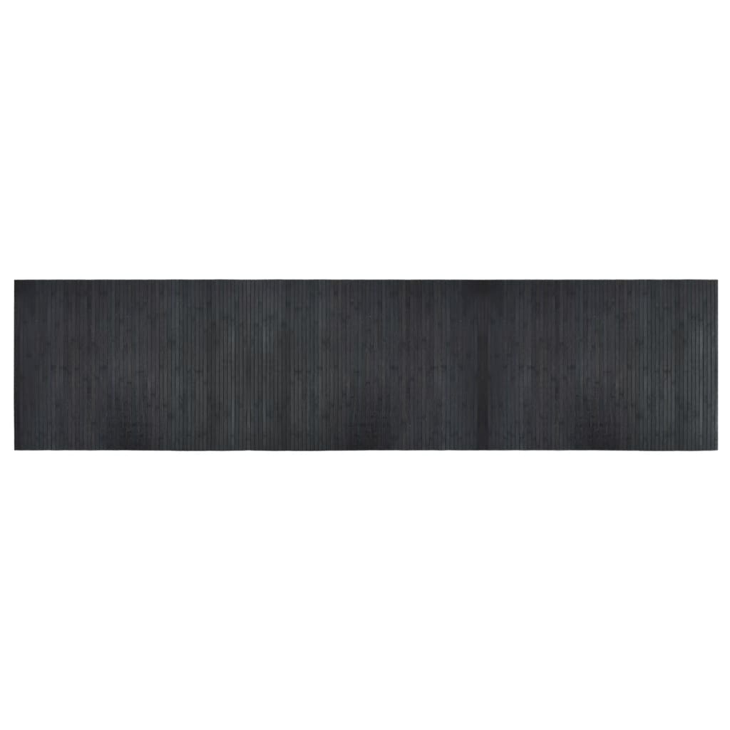 vidaXL Rug Rectangular Grey 70x300 cm Bamboo 2