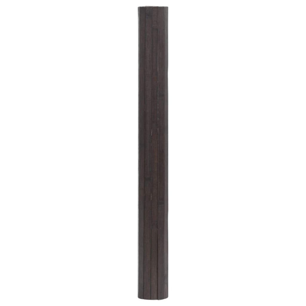 vidaXL Rug Rectangular Dark Brown 70x400 cm Bamboo 3