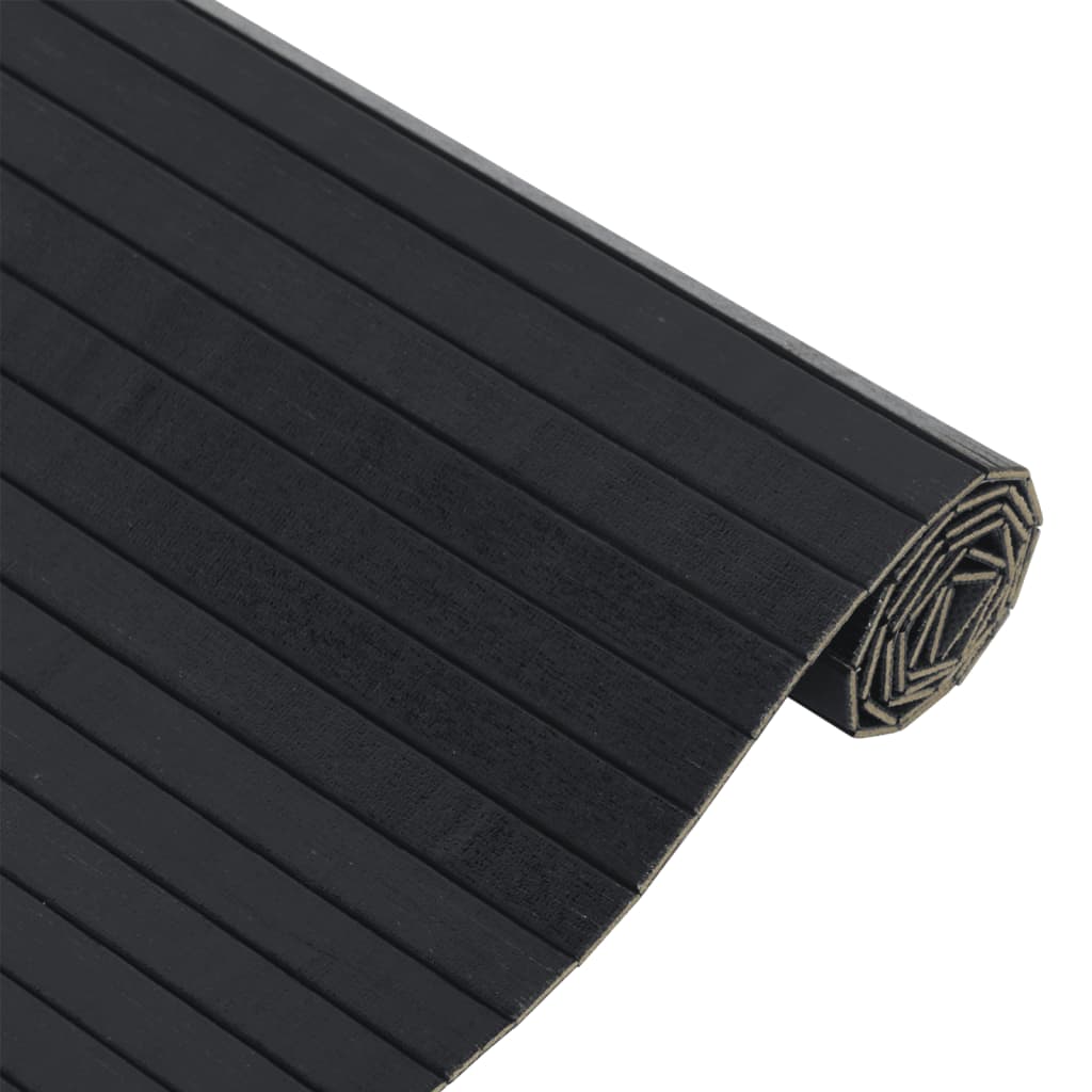 vidaXL Rug Rectangular Black 70x500 cm Bamboo 4